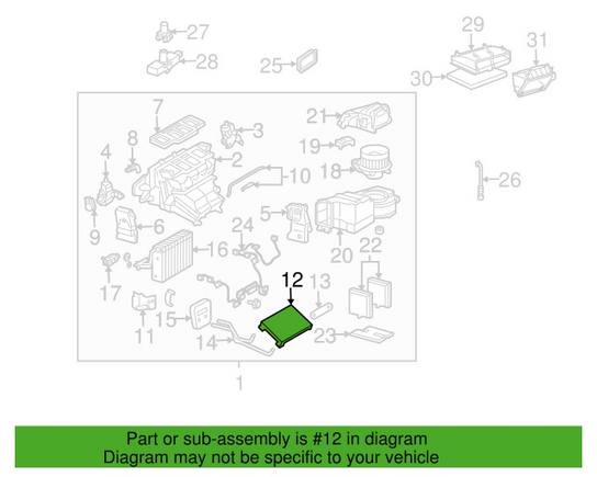 Mercedes Heater Core 203830016164